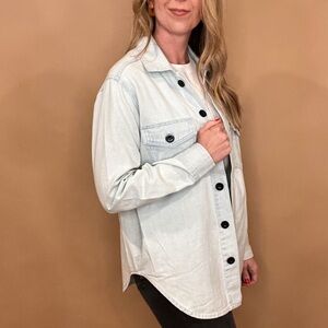 Velvet Heart Denim Shacket, Size Medium